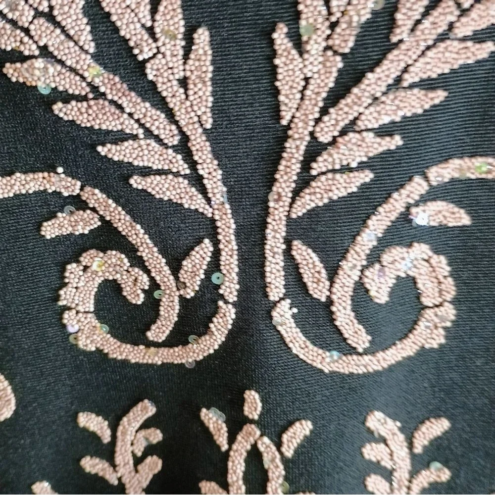 MSK Elegant Black Beaded Top And Skirt Formal